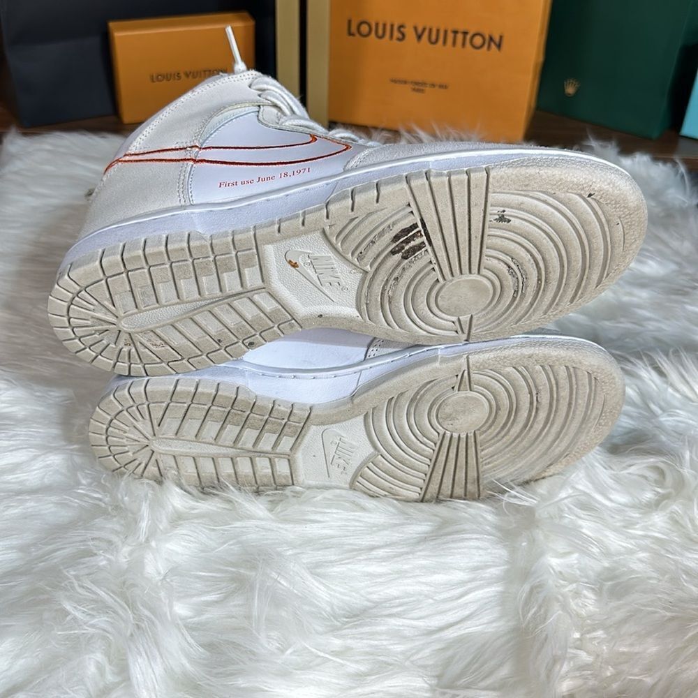 Nike Dunk High SE - White/Orange - Picture 8 of 9